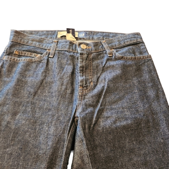 GAP side-slit capri  blue Mid-rise wide leg denim capri pants - Picture 2 of 10